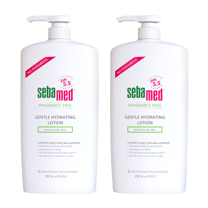 FRAGRANCE FREE GENTLE HYDRATING LOTION - 1000 ML (2 pack)